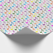 音符カラフルのパターン ラッピングペーパー (角)