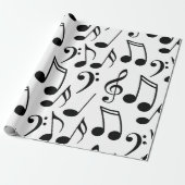 音符クール折り返し紙 ラッピングペーパー (アンロールド)