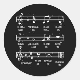 音符シンボル定義ユーモアおもしろいキリスト ラウンドシール