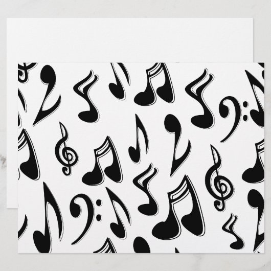 音符スクラップブック紙 (正面/裏面)