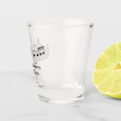 音符バンドまたは合唱団先生カスタム音楽 ショットグラス (右)