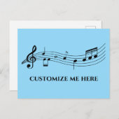 音符バンド先生カスタム音楽はがき ポストカード (正面/裏面)