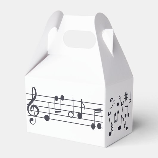 音符パーティーの好意ボックス フェイバーボックス (裏面サイド)