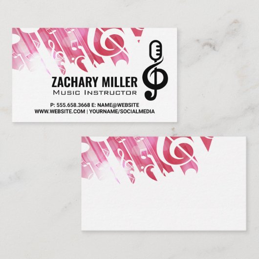 音符マイクロゴ 名刺 (正面/裏面)