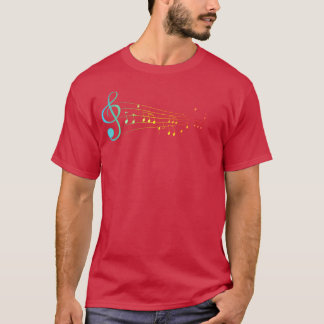音符ミュージックお父さん友達 Tシャツ