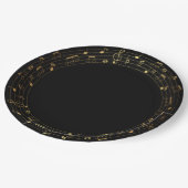 音符ラウンドフレ縁どーム紙プレート ペーパープレート (アングル)