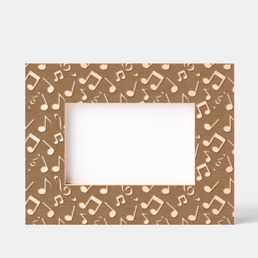 音符レーザーエッチング写真枠 レーザー彫刻フレーム (正面)