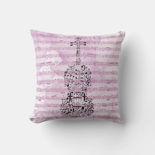 音符ヴァイオリン クッション (正面)