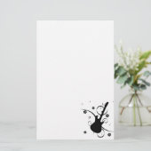 音符付きギター 便箋 (スタンド正面)