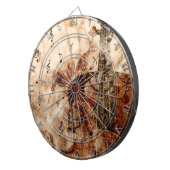 音符付きバイオリンヴィンテージ音楽イラストレーション ダーツボード (正面右)