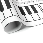 音符及びロマンチックなピアノ包装紙 ラッピングペーパー (ロールコーナー)