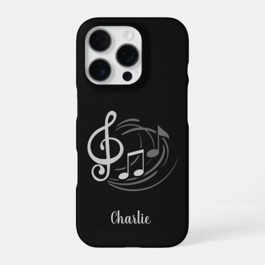 音符名前をカスタムするの電話ケース iPhoneケース (裏面)
