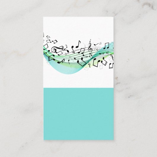 音符抽象芸術の背景 名刺 (裏面)