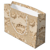 音符素朴アンティーク ラージペーパーバッグ (裏面アングル)
