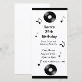 音符誕生日招待状 (正面/裏面)