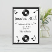 音符誕生日招待状 招待状 (スタンド正面)