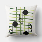 音符音楽ミュージシャンによっては装飾が家へ帰ります クッション (裏面)