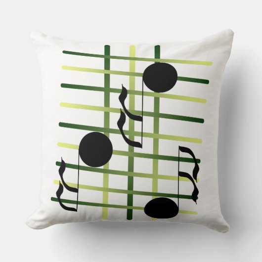 音符音楽ミュージシャンによっては装飾が家へ帰ります クッション (正面)