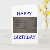 音符 カード (黄色い花)