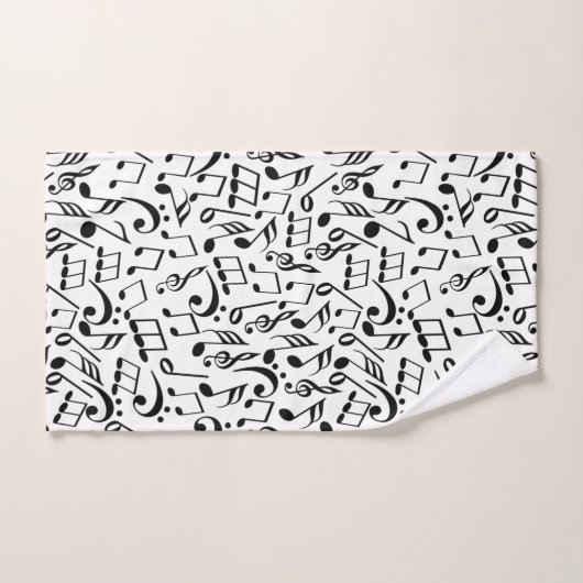 音符 バスタオルセット (ハンドタオル)