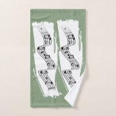音符 バスタオルセット (ハンドタオル)