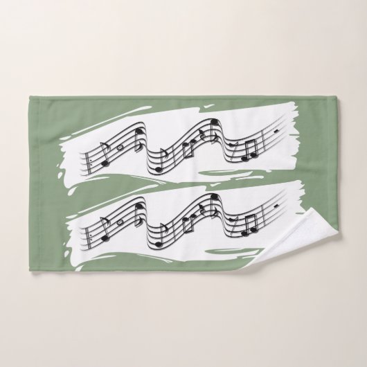 音符 バスタオルセット (ハンドタオル)