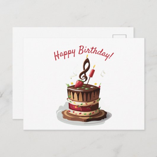 音符 ポストカード (正面/裏面)