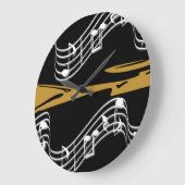 音符 ラージ壁時計 (傾斜)
