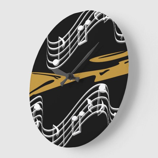 音符 ラージ壁時計 (傾斜)