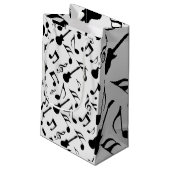 音符-楽譜のデザイン スモールペーパーバッグ (裏面アングル)