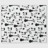 音符-楽譜のデザイン ラッピングペーパー (フラット)