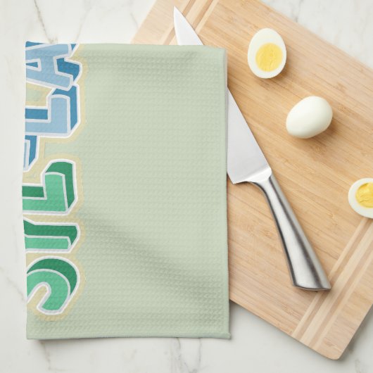 音節の地形 キッチンタオル (四つ折り)