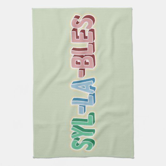 音節の地形 キッチンタオル (縦)