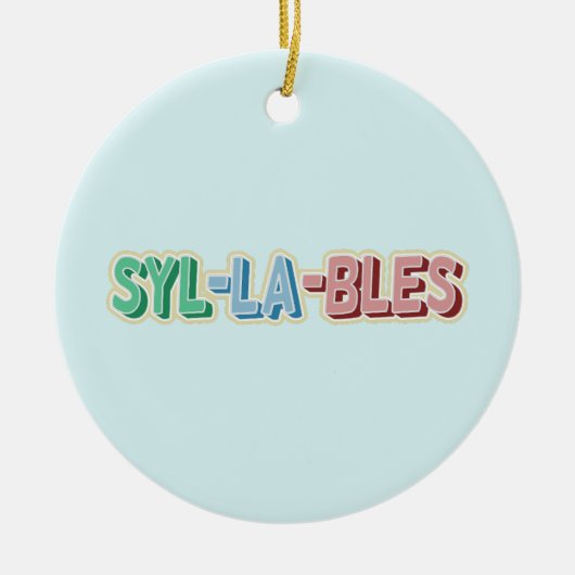 音節の地形 セラミックオーナメント (正面)