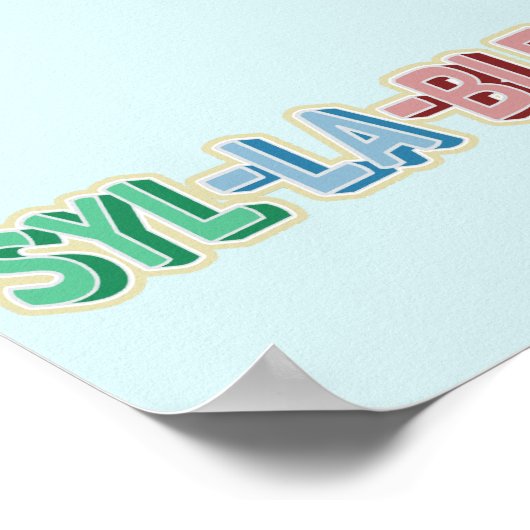 音節の地形 ポスター (角)