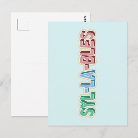 音節の地形 ポストカード (正面/裏面)