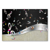 「音素晴らし楽は生きている」というカラフル音符 テーブルナンバー (裏面)