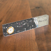 「音素晴らし楽は生きている」というカラフル音符 デスクネームプレート (側面)