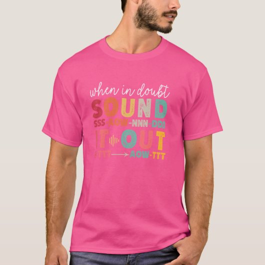 音素認識度音素先生レトロ科学o tシャツ (正面)