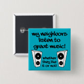 音聞声ボタおもしろいンのバッジ 缶バッジ (正面&裏面)