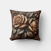 音色の複雑なフローラの飾り自然付け クッション (正面)