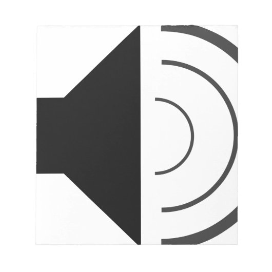 音量アップスピーカー ノートパッド (正面)
