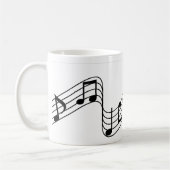 音階を流れる黒い音 コーヒーマグカップ (左)