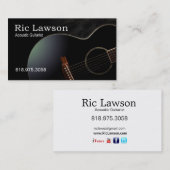 音響のギタリストのミュージシャン-音楽業界カード 名刺 (正面/裏面)