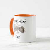 音響のドラム内部(人間の耳の解剖学) マグカップ (正面左)