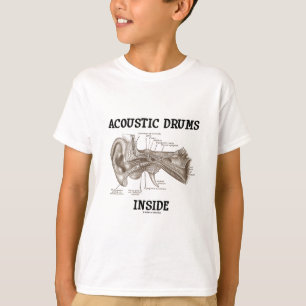 音響のドラム内部(人間の耳の解剖学) Tシャツ