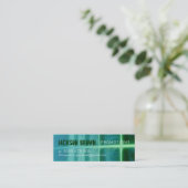 音響の緑の小企業カード スキニー名刺 (スタンド正面)