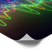 音鮮やか波プリント ポスター (角)