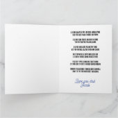 韻と写真パーソナライズされたのある父の日札 サンキューカード (内部)