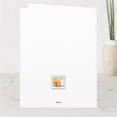 韻と写真パーソナライズされたのある父の日札 サンキューカード (裏面)